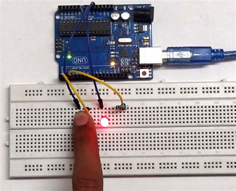 Getting Started With Arduino Uno Controlling Led With Push Button