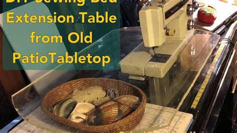 Learn how to make sewing machine tables and cutting tables and ironing tables for your sewing room with these 15 diy tutorials. DIY Sewing Machine Extension Table from Old Patio Table Top - YouTube