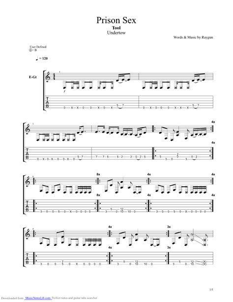 Prison Sex Guitar Pro Tab By Tool