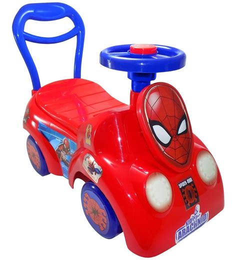 Carrito Montable Spiderman De Plástico Para Niños Technoware 49900