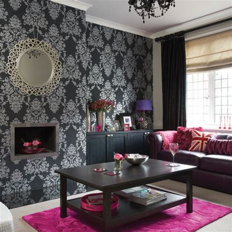 Purple Bedroom Idea Red Black And Silver Living Room Red