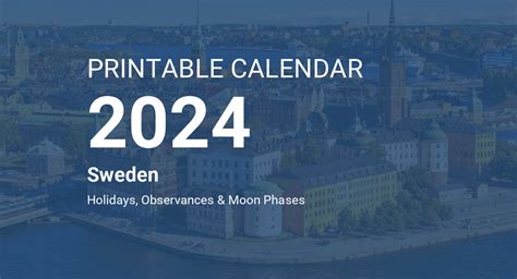 Printable Calendar 2024 For Sweden Pdf