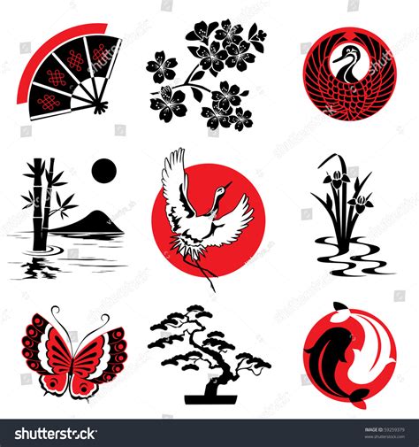 Vector Design Elements In The Japanese Style - 59259379 ...