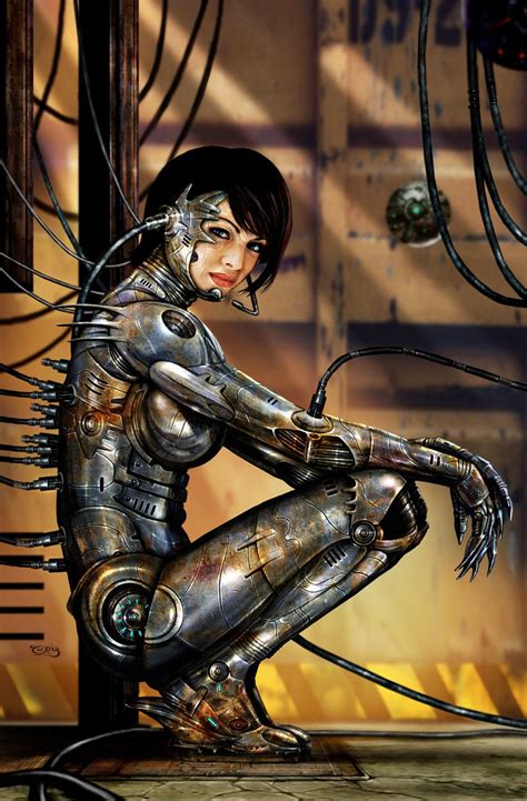 Official Heavy Metal Artwork On Heavymetalmagazine Deviantart Cyborg Girl Cyborgs Art