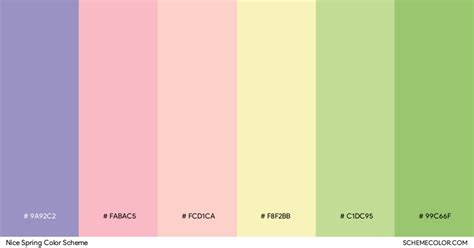 Spring Color Palette Hex Codes Imagesee