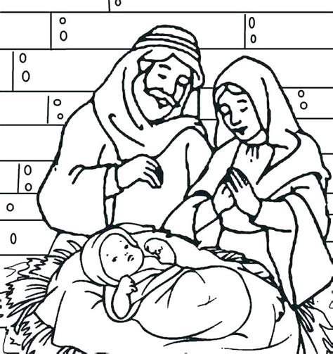 Baby Jesus In A Manger Coloring Pages At Free