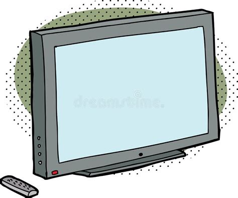 Blank Tv With Remote Stock Vector Illustration Of Vector 44240046