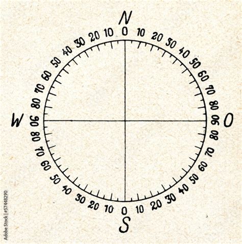 Compass Rose Divided In Degrees Buy This Stock Photo And Explore
