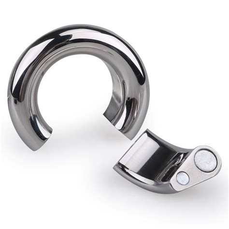 men enhance penis chastity ring weighted magnetic ball stainless steel stretcher ebay