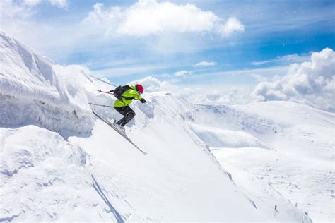 Good Skiing In The Snowy Mountains Stock Image Image Of Extreme