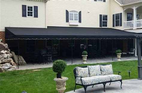 Large Patio Canopy Cover Black Sunbrella Fabric Kreiders Canvas