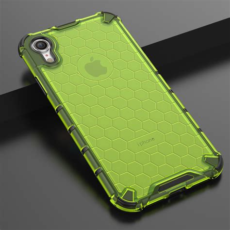 Shockproof Honeycomb Pc Tpu Protective Case For Iphone Xr Green