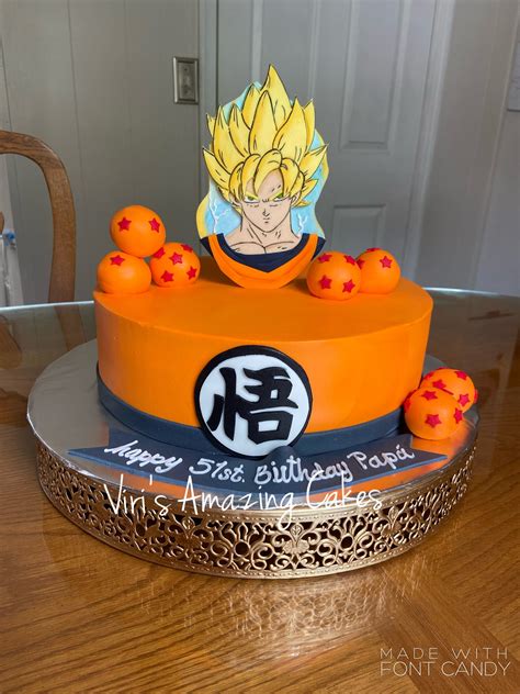 Dragon Ball Z Cake Pasteles De Goku Tortas Bonitas Fiesta De Goku