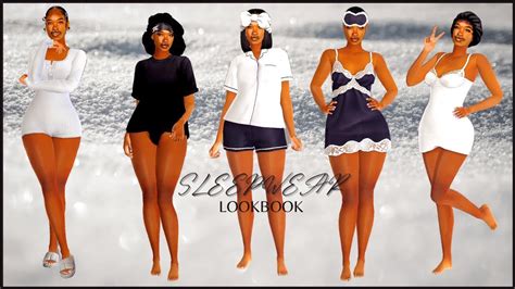 Nightwear Outfits Sleepwear Lookbook Cc Links Sims 4 Youtube