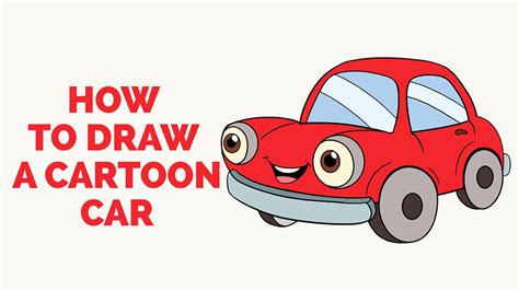 how to draw a cartoon car in a few easy steps drawing tutorial for beginner artists youtube