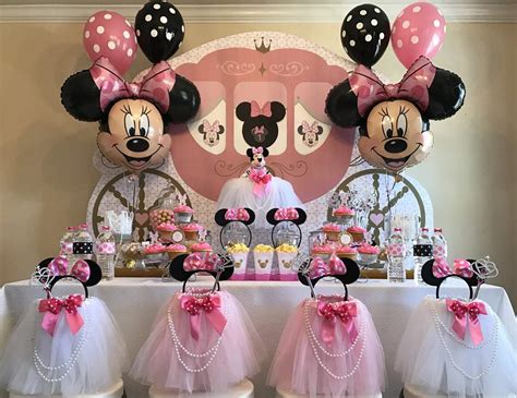 Minnie Mouse Themed Birthday Party Mouse Birthday Minnie Decorations