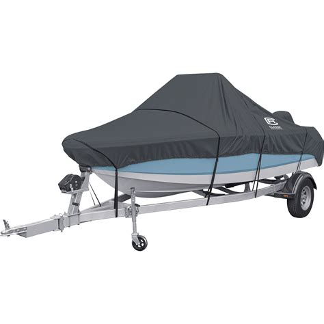 Classic Accessories Stormpro Heavy Duty Boat Cover — Charcoal Fits