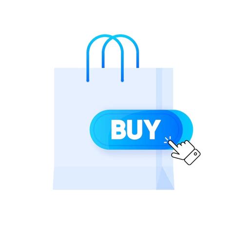 Premium Vector Click Here The Buy Now Button With A Shopping Bag Add