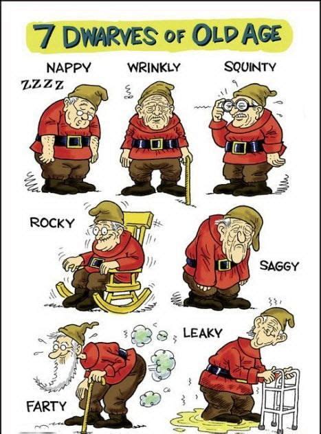 7 Dwarves Of Old Age Funny Day Quotes Sarcastic Quotes Funny Funny Cartoons