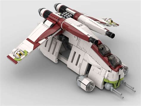 Lego Moc Post Ucs Minifig Scale Republic Gunship By Littlegreenfriend