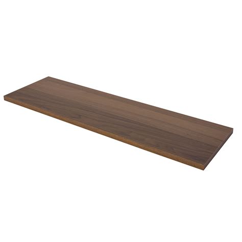 Natural Walnut Effect Shelf Board L605mm D240mm Departments Diy