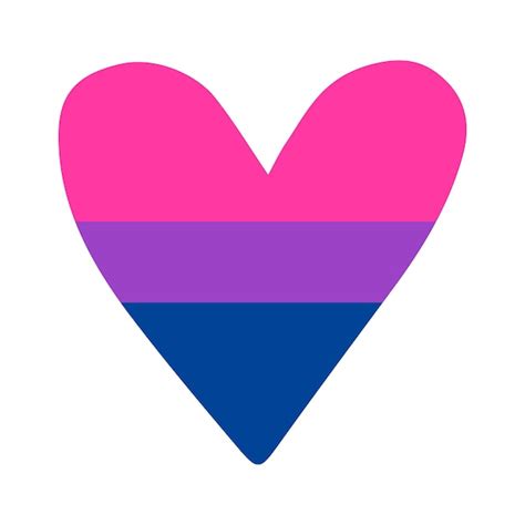 Premium Vector Vector Hand Drawn Bi Bisexual Flag Heart