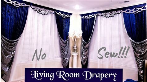 Diy No Sew Living Room Curtain Idea Curtain Idea For Living Rooms