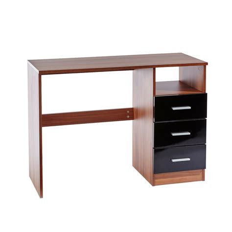 The above questions make you. Desk Dresser PC Computer Combo Walnut Black 3 Drawers ...
