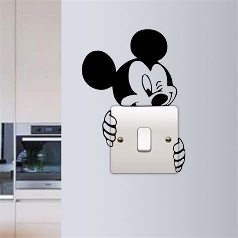 Buy Pro Cut Graphics Mickey Mouse Holding Light Switch Wall Sticker
