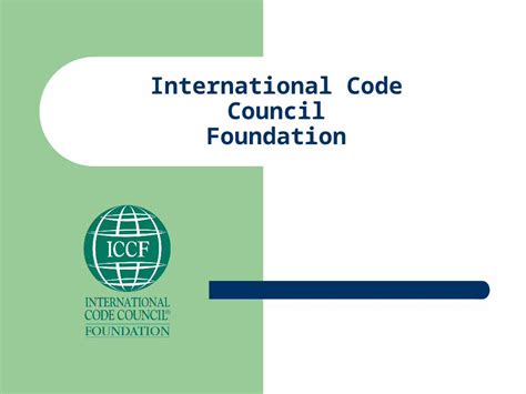 Ppt International Code Council Foundation Subsidiary Of The