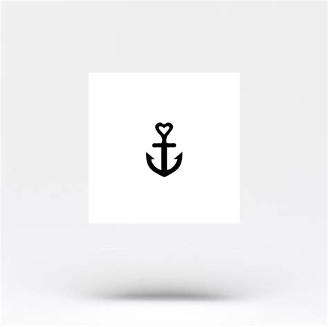 Love Anchor Temporary Tattoo Set Of 3 Small Tattoos