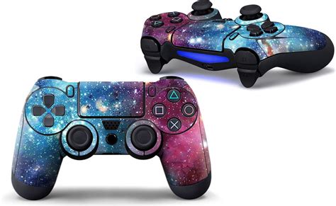 Ps4 Controller Skin Galaxy Blauw Paars Playstation 4 Controller Skin Blue Purple Games