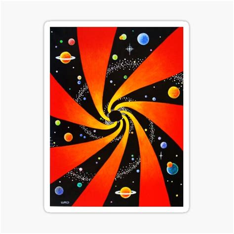 Hypnotic Spiral Galaxy Sticker For Sale By Ward Art Studio Redbubble
