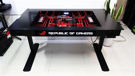 Custom Pc Build 47 Project Rog Lian Li Dk 05x Desk Build Asus