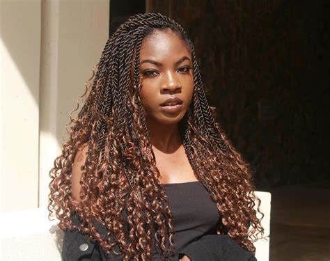 Senegalese Twist With Curly Ends In 2020 Braided