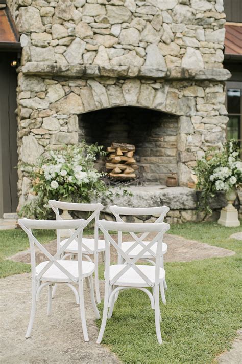 Outdoor Wedding Ceremony by Fireplace - Elizabeth Anne Designs: The