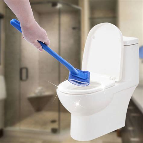 Plastic Long Handle Bathroom Toilet Bowl Brush Scrub Sponge Cleaning Tool Shopee Singapore