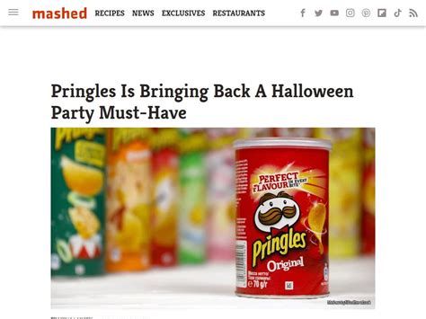 Pringles Is Bringing Back A Halloween Party Must Have Seasonal Glow
