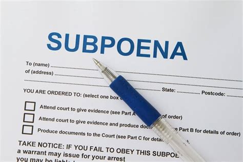 Can I Object To The Serving Of A Subpoena In Nsw 02 9283 3033