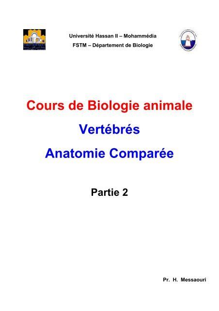 Pdf Cours De Biologie Animale L1 Pdf Télécharger Download