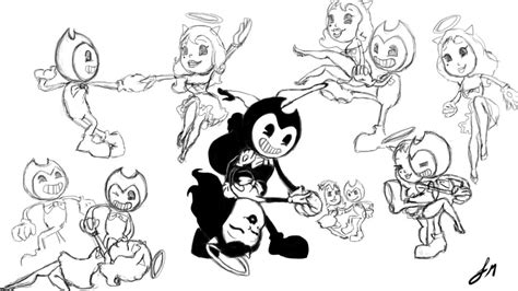Imagenes y memes de bendy and the ink machine (completa). Раскраски Бенди и Чернильная машина. Распечатайте онлайн!