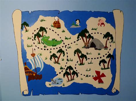 Can you remove it with the tweezers without getting buzzed? Jake and the Neverland Pirates treasure map. I painted this on my 1 year old nephews wall. His ...