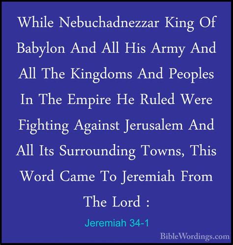 Jeremiah 34 Holy Bible English
