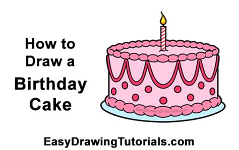Cake drawing food drawing drawing ideas strawberry clipart watercolor food simple birthday cake designed by laszlo ambrus. How to Draw a Birthday Cake VIDEO & Step-by-Step Pictures