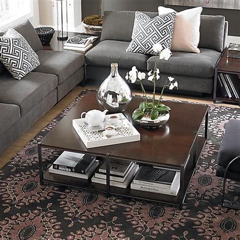 The metal, hairpin legs are easily installed with. Large Square Cocktail Table | Living room coffee table ...