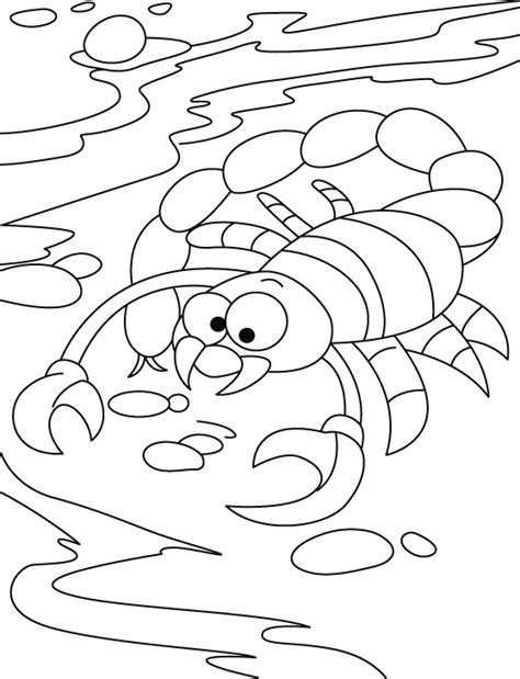 Thirsty Scorpion Coloring Pages Download Free Thirsty