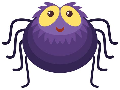 Purple Spider With Happy Face 297353 Vector Art At Vecteezy
