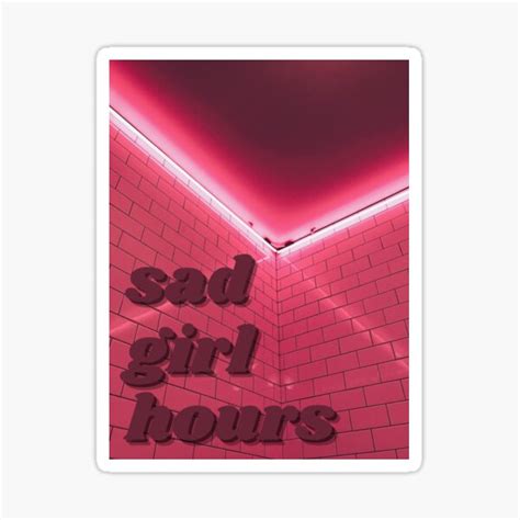 Sad Girl Hours Sticker For Sale By Heyjessicaho Redbubble