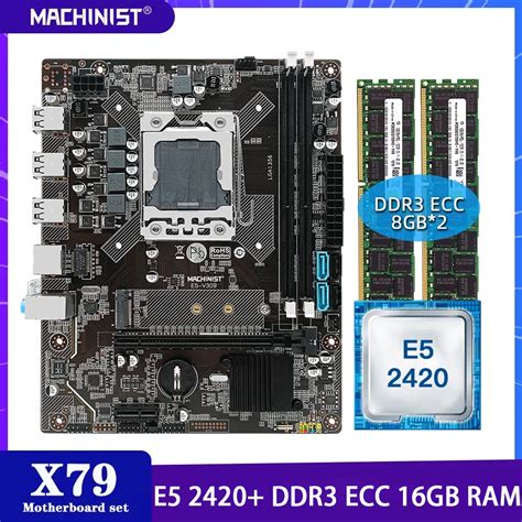 Machinist Kit X79 Motherboard Lga 1356 Set With Xeon E5 2420 Cpu Processor 16gb 2 8gb Ddr3 Ecc