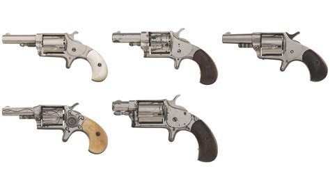 Five Antique Spur Trigger Revolvers Rock Island Auction
